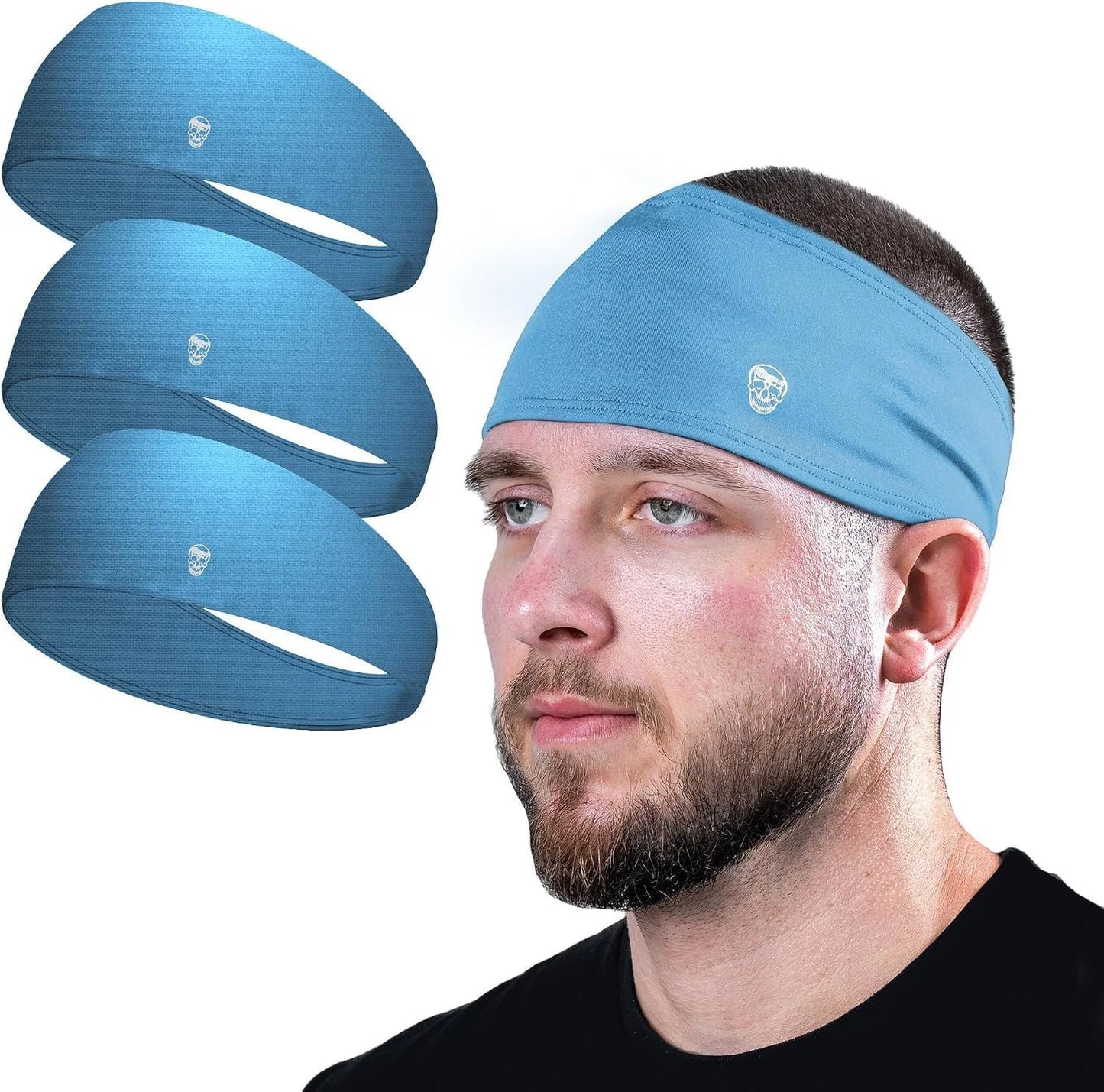 Gymreapers Workout Headbands for Men & Women-Comfortable Sweat Absorbing Band to Keep Hair Back During Running Sports Gym Cycling and Outdoor Activities