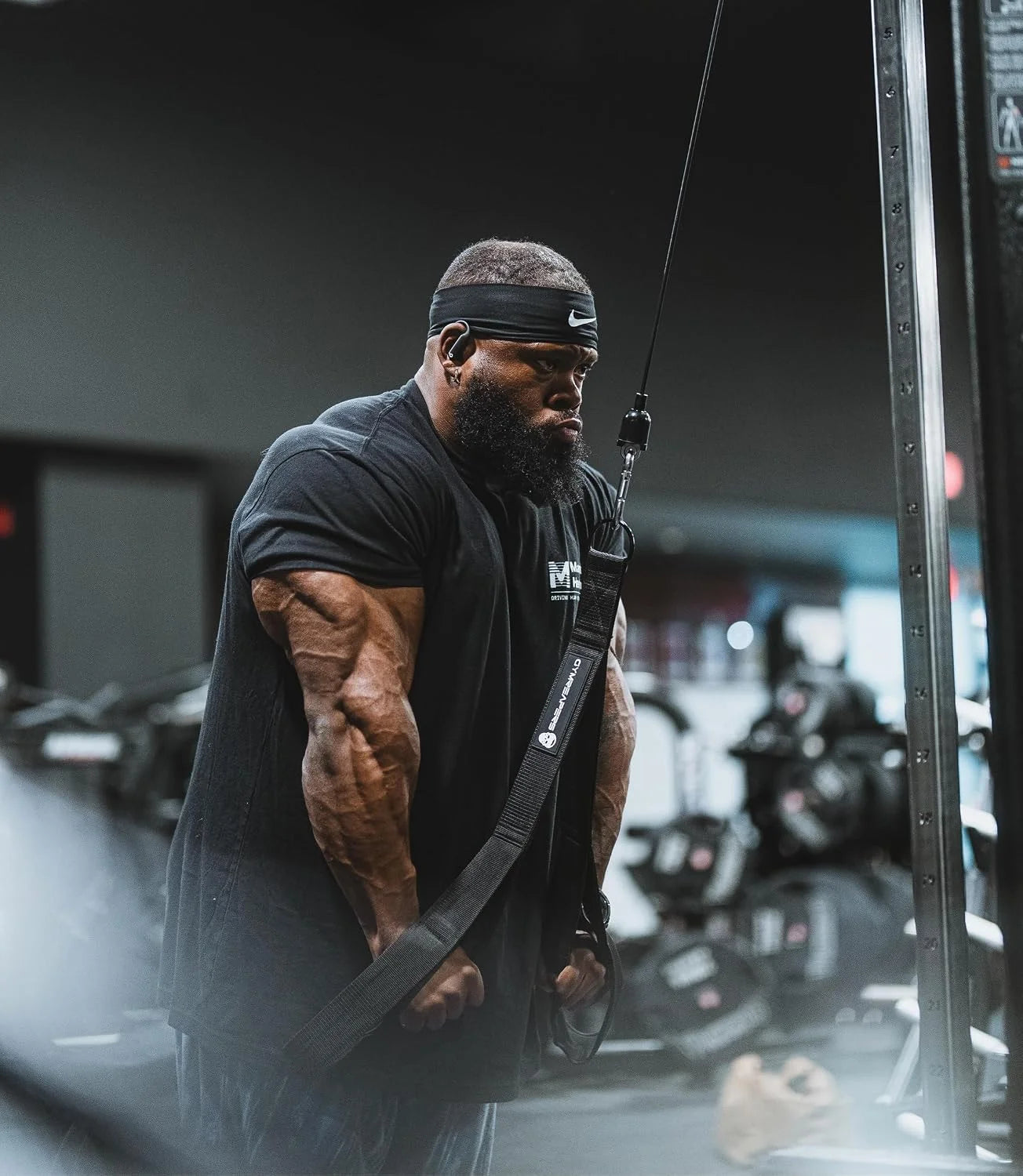 Gymreapers Tricep Rope Cable Attachment - Multi-Workout Tricep Pull Down Cable Attachment - Perfect Gym Cable attachments (3 Lengths Built in One)