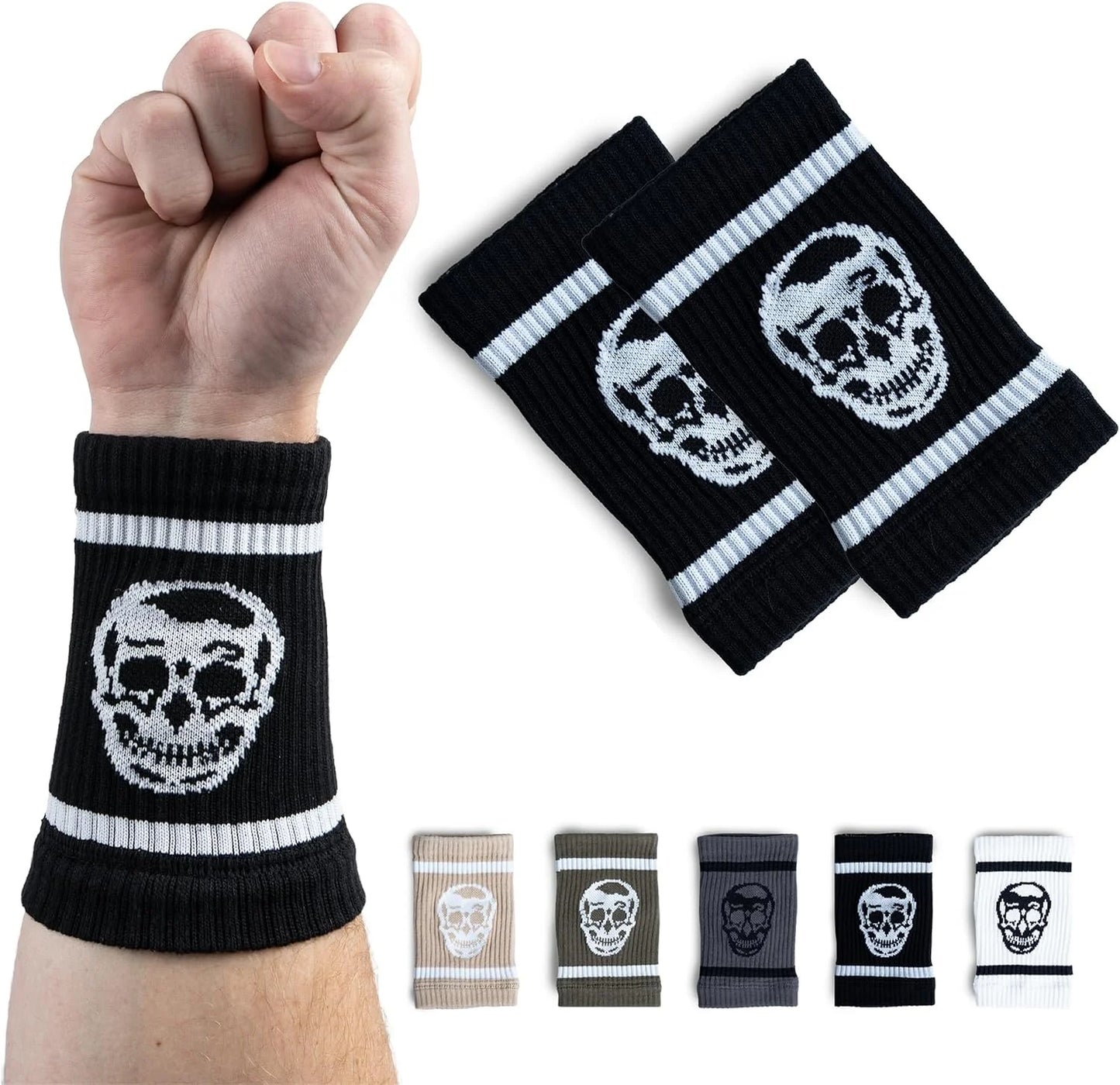 Gymreapers Sweat-Wicking Wrist Sweatbands – Breathable Cotton-Blend Athletic Wristbands for Gym, Tennis, Basketball, Running – Non-Slip, Durable Workout & Training Gear
