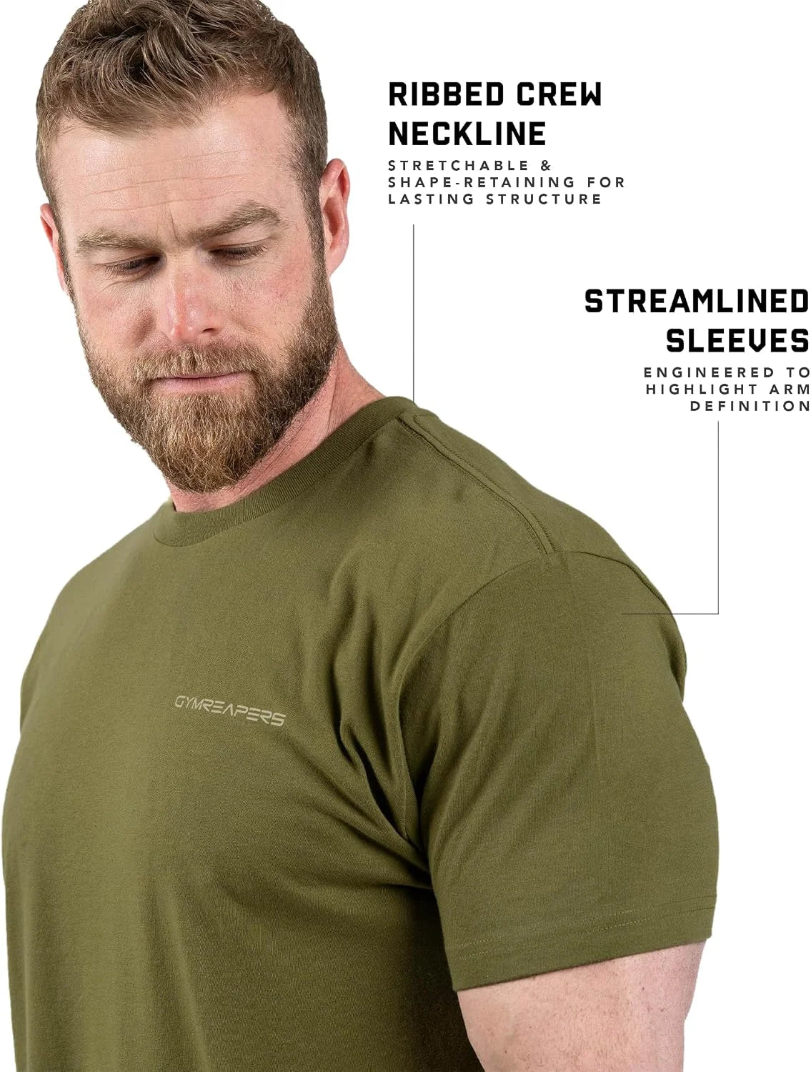 Gymreapers American Reaper Moisture Wicking T-Shirts for Men - Workout Gym Shirts - Running Athletic Tees & Dry Fit Tshirt