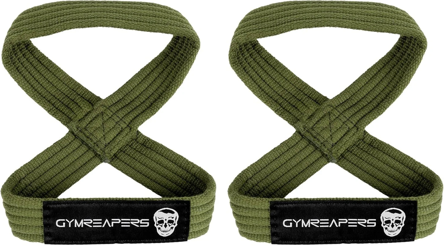 Gymreapers Figure 8 Lifting Straps For Deadlift, Powerlifting, Strongman, & Cross Training Strong Weightlifting Wrist Straps For Men, Women