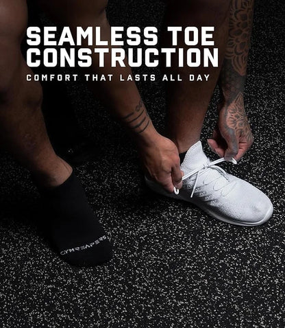 Gymreapers Ankle Socks for Men & Women (6-Pack) – Moisture-Wicking Black & White Breathable Cotton Athletic Socks