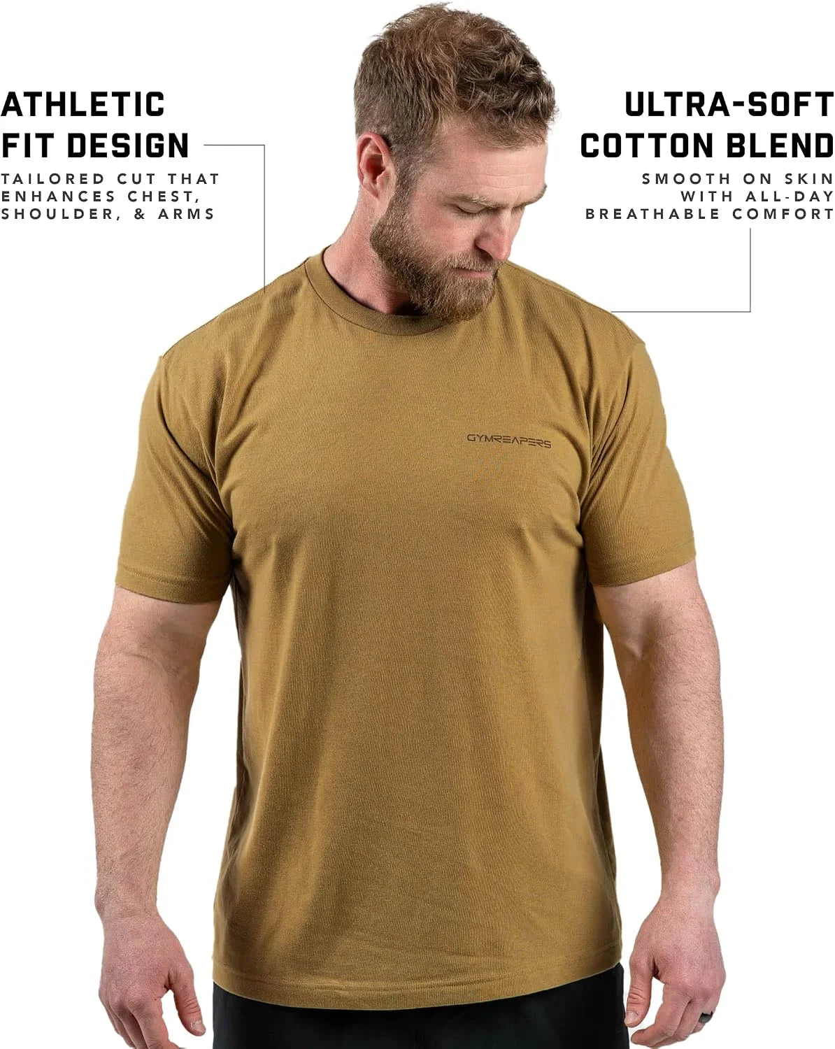 Gymreapers American Reaper Moisture Wicking T-Shirts for Men - Workout Gym Shirts - Running Athletic Tees & Dry Fit Tshirt