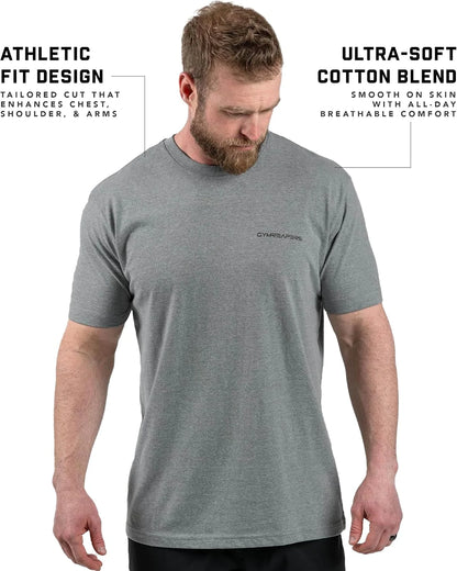 Gymreapers American Reaper Moisture Wicking T-Shirts for Men - Workout Gym Shirts - Running Athletic Tees & Dry Fit Tshirt