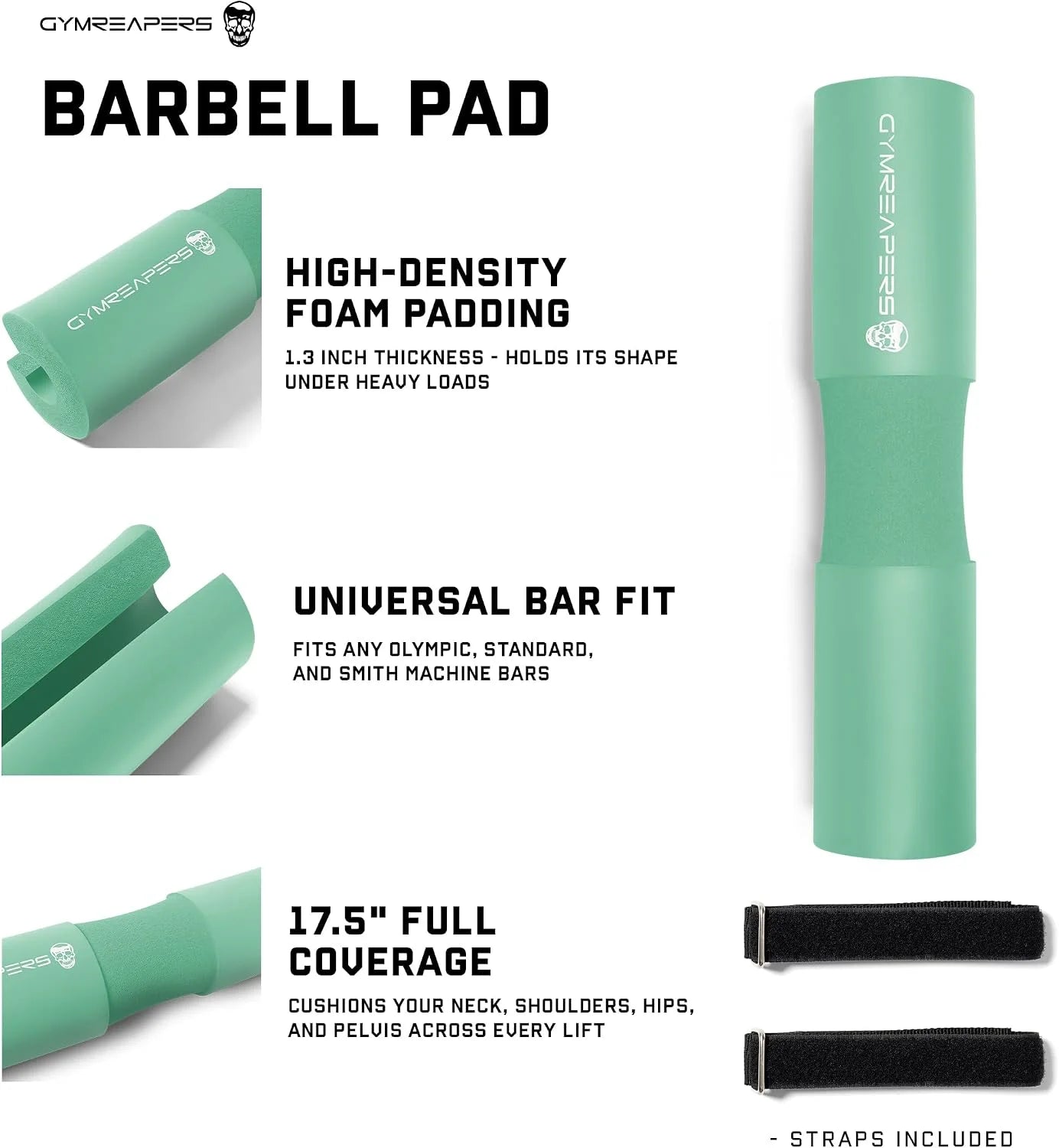 Gymreapers Barbell Squat Pad - Protective Bridge Pad For Hip Thrust, Squats, Lunges - Hip Support, Neck Protection For Bar