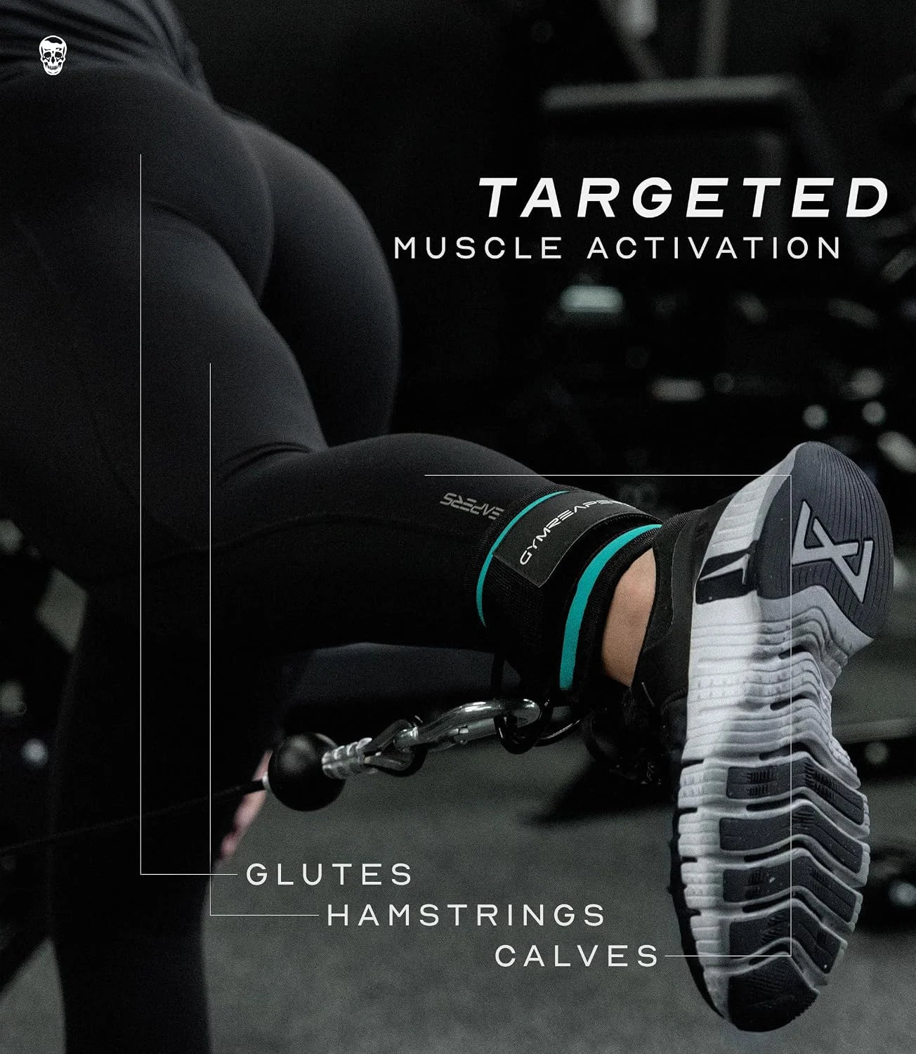 Gymreapers Ankle Straps For Cable Machine Kickbacks, Glute Workouts, Lower Body Exercises - Adjustable Leg Straps with Neoprene Padding