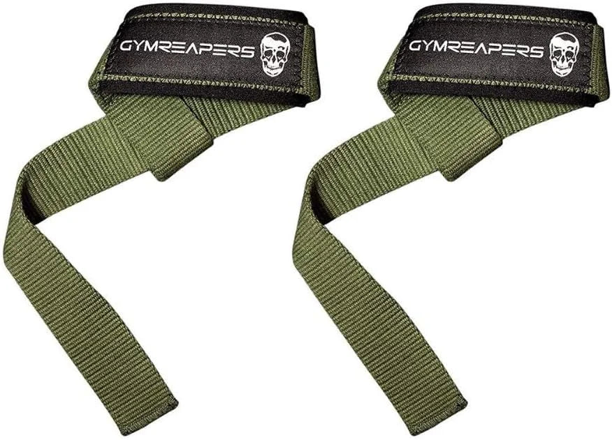 Gymreapers Lifting Wrist Straps for Weightlifting, Bodybuilding, Powerlifting, Strength Training, & Deadlifts - Padded Neoprene with 18" Cotton