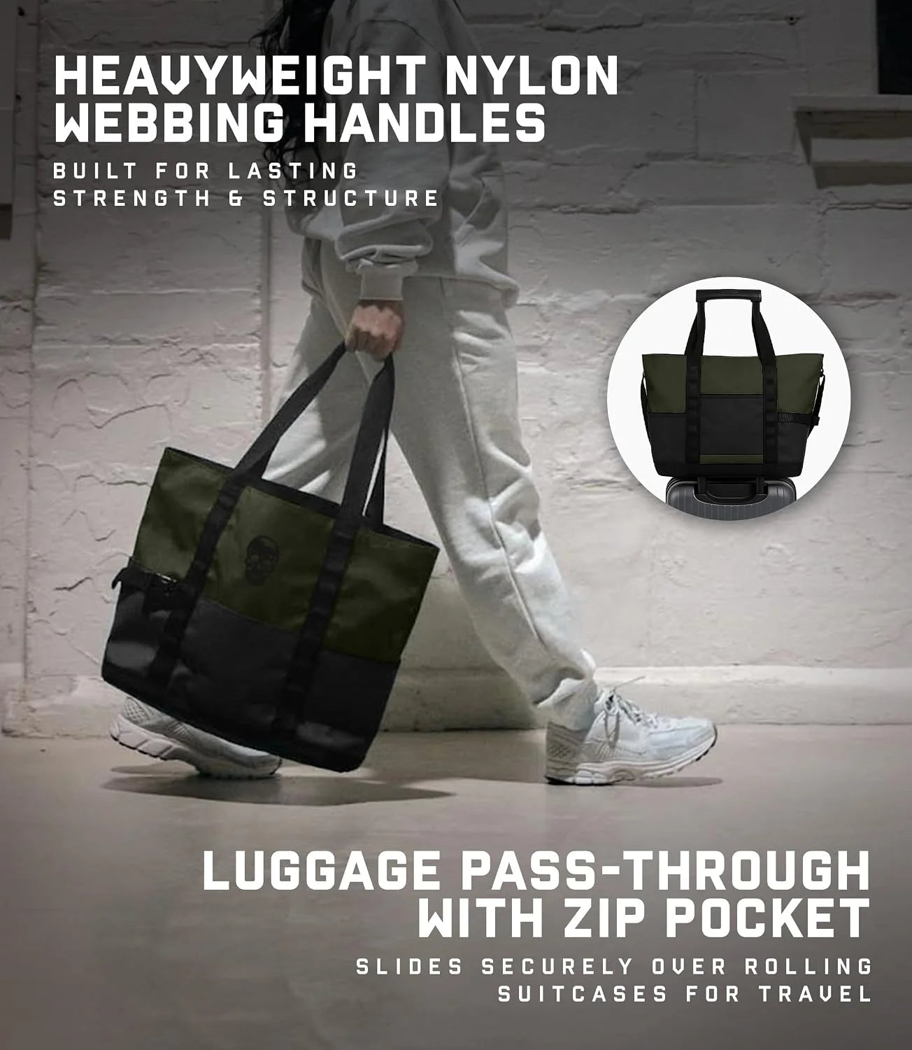 Gymreapers Laptop Tote Bag for Women - 22.5L Waterproof Tote Bag with Zipper for Travel & Gym