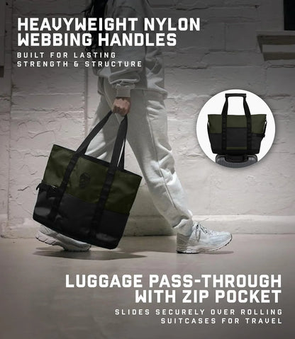 Gymreapers Laptop Tote Bag for Women - 22.5L Waterproof Tote Bag with Zipper for Travel & Gym