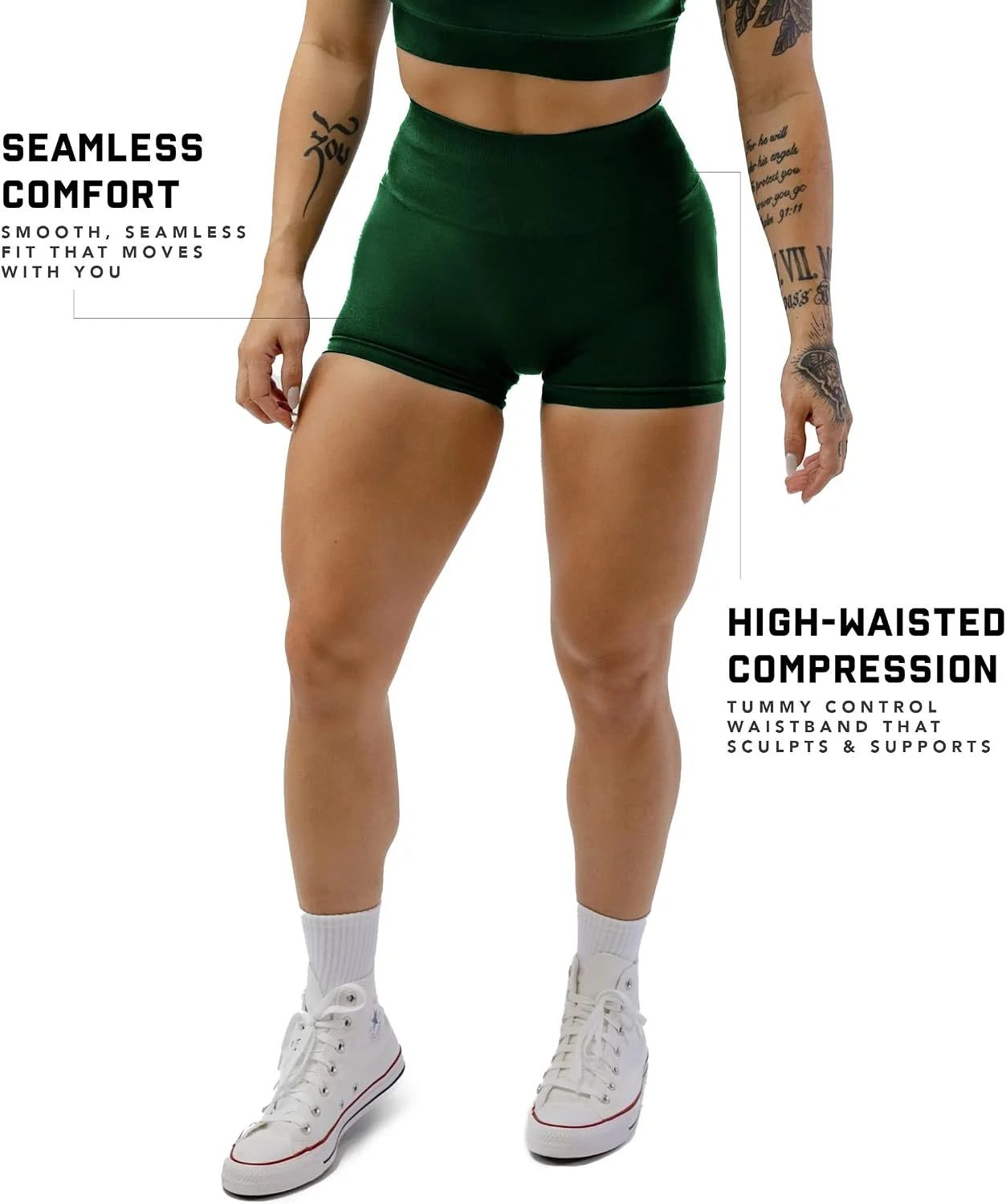 Gymreapers Athletic Shorts for Women - Seamless Butt Lifting Tummy Control Running Shorts for Yoga, Biker, Gym Workout Squat