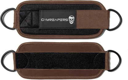 Gymreapers Ankle Straps For Cable Machine Kickbacks, Glute Workouts, Lower Body Exercises - Adjustable Leg Straps with Neoprene Padding