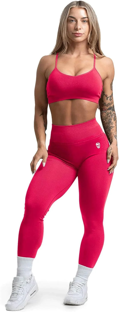 Gymreapers Seamless Sports Bra for Women - Wireless Compression Padded Supportive Bras for Gym, Yoga, & Fitness