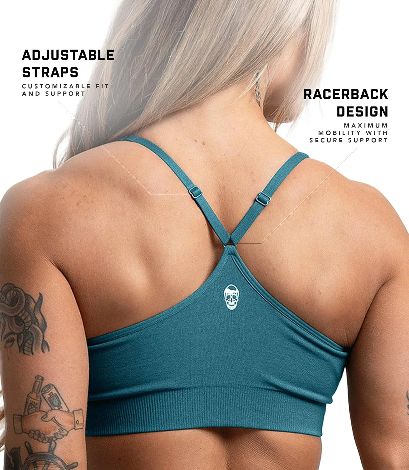 Gymreapers Seamless Sports Bra for Women - Wireless Compression Padded Supportive Bras for Gym, Yoga, & Fitness
