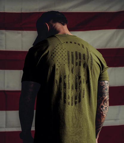 Gymreapers American Reaper Moisture Wicking T-Shirts for Men - Workout Gym Shirts - Running Athletic Tees & Dry Fit Tshirt