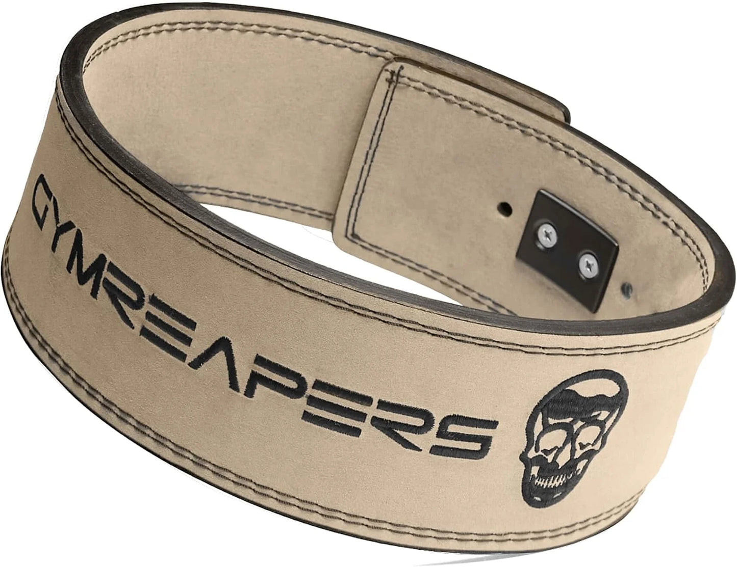 Gymreapers 10MM Lever Weightlifting Belt Leather Adjustable Heavy Duty Buckle Belt, IPF Approved for Powerlifting, Weightlifting, and Strength Training