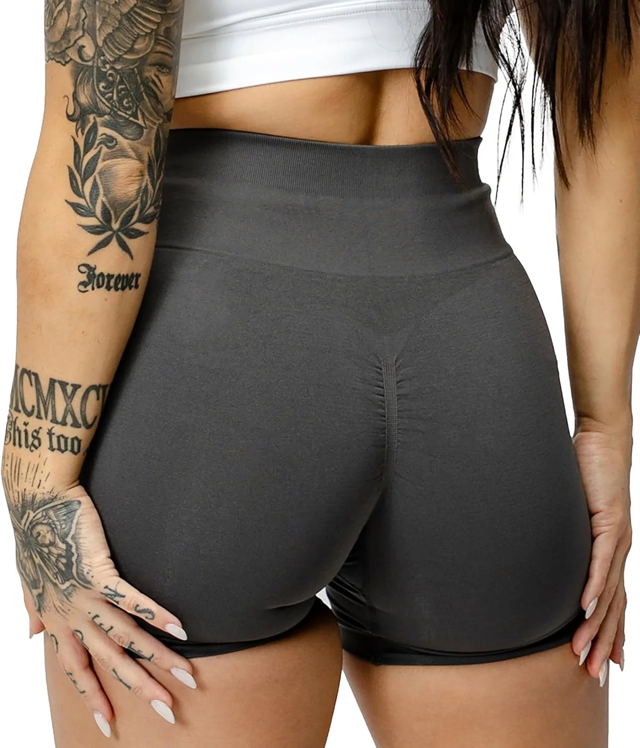 Gymreapers Infinity Seamless Workout Shorts High Waist Biker Shorts for Women Athletic Gym Running Pilates Yoga Sport Short