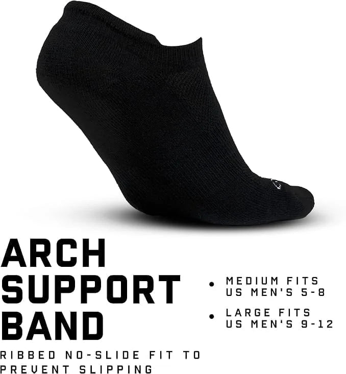 Gymreapers Ankle Socks for Men & Women (6-Pack) – Moisture-Wicking Black & White Breathable Cotton Athletic Socks