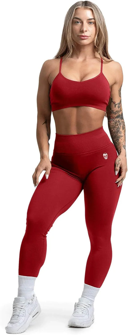 Gymreapers Seamless Sports Bra for Women - Wireless Compression Padded Supportive Bras for Gym, Yoga, & Fitness