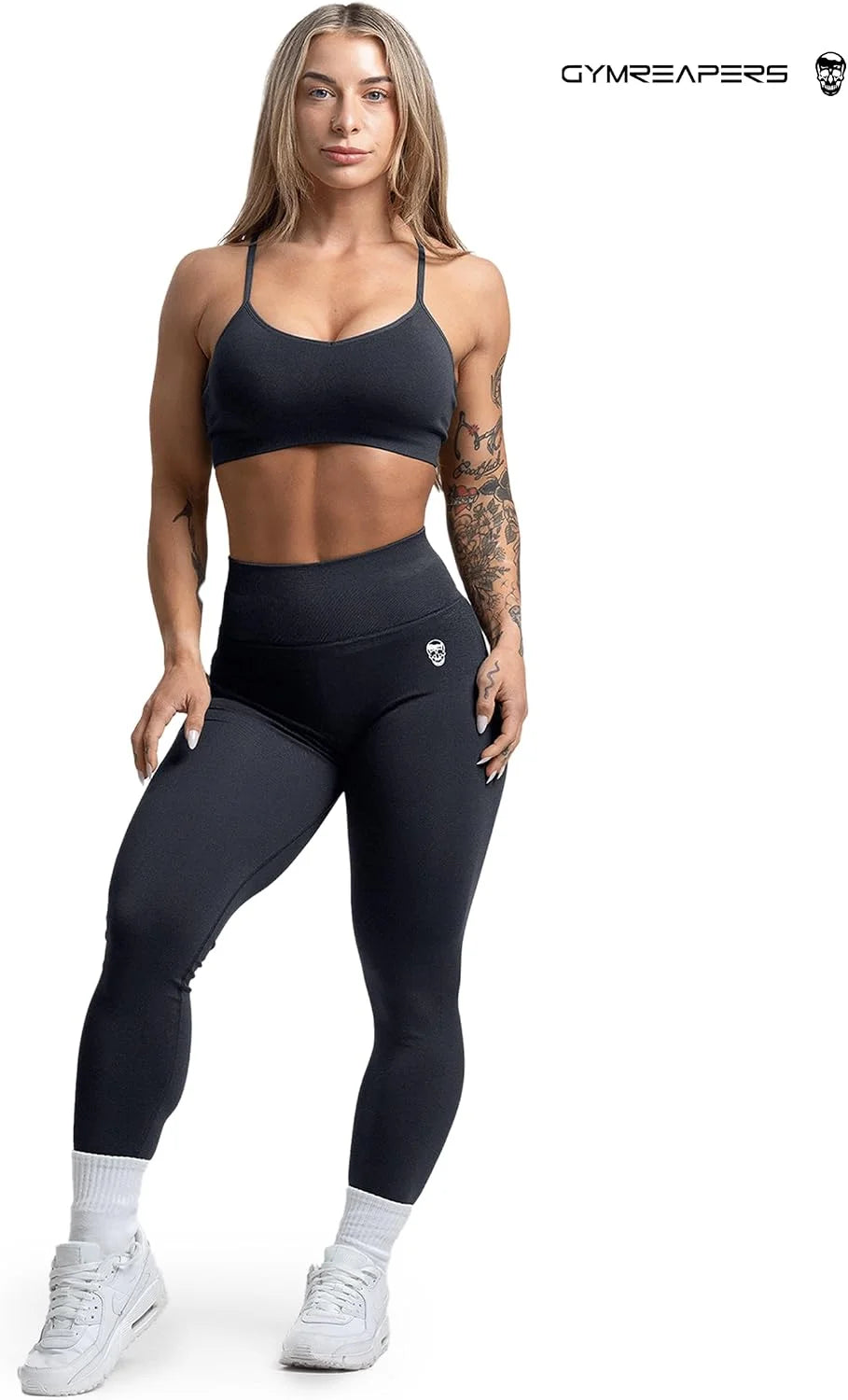 Gymreapers Seamless Sports Bra for Women - Wireless Compression Padded Supportive Bras for Gym, Yoga, & Fitness