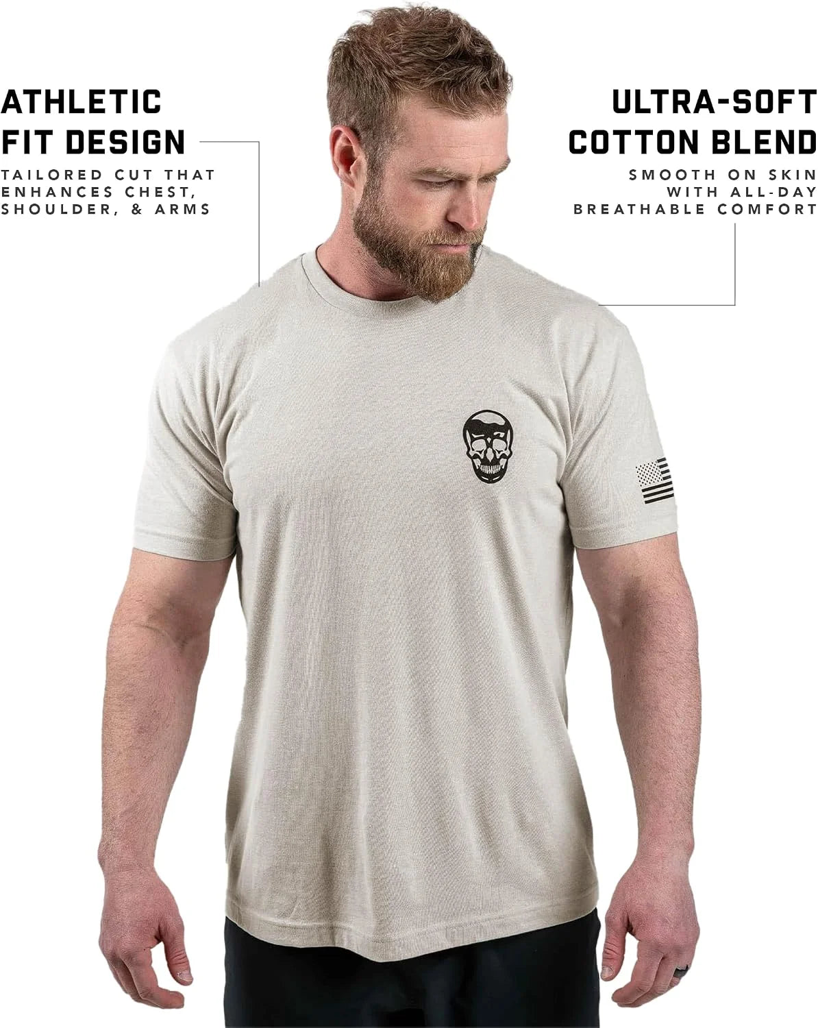 Gymreapers Valor Moisture Wicking T-Shirts for Men - Short Sleeve Workout Gym Shirts - Running Athletic Tees & Dry Fit Tshirt
