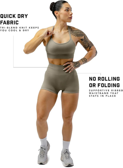 Gymreapers Athletic Shorts for Women - Seamless Butt Lifting Tummy Control Running Shorts for Yoga, Biker, Gym Workout Squat