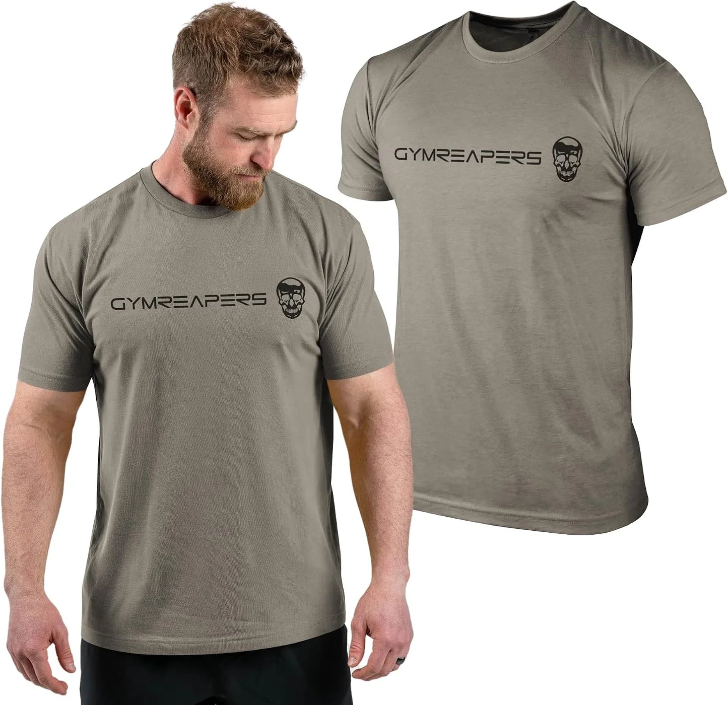 Gymreapers Moisture Wicking Short Sleeve T-Shirt for Men - Crew Neck Workout Shirts - Casual Gym Cotton Everyday Tee