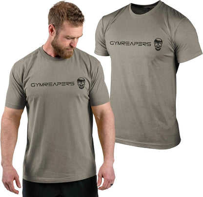 Gymreapers Moisture Wicking Short Sleeve T-Shirt for Men - Crew Neck Workout Shirts - Casual Gym Cotton Everyday Tee