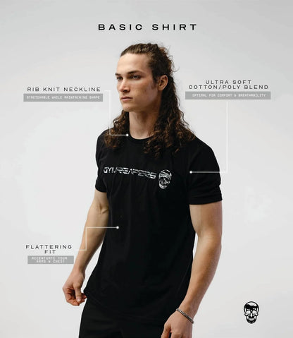 Gymreapers Moisture Wicking Short Sleeve T-Shirt for Men - Crew Neck Workout Shirts - Casual Gym Cotton Everyday Tee
