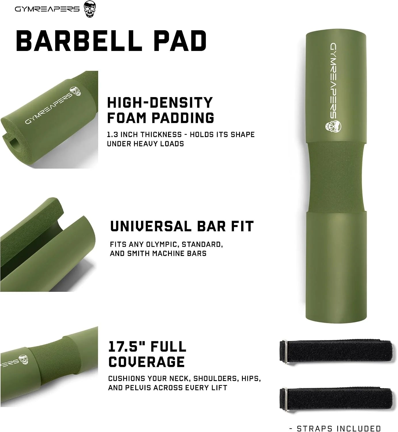 Gymreapers Barbell Squat Pad - Protective Bridge Pad For Hip Thrust, Squats, Lunges - Hip Support, Neck Protection For Bar