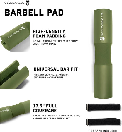 Gymreapers Barbell Squat Pad - Protective Bridge Pad For Hip Thrust, Squats, Lunges - Hip Support, Neck Protection For Bar