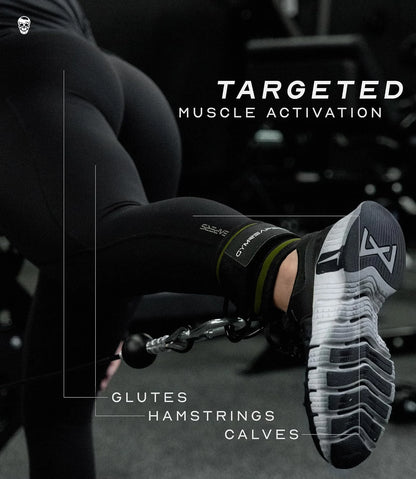Gymreapers Ankle Straps For Cable Machine Kickbacks, Glute Workouts, Lower Body Exercises - Adjustable Leg Straps with Neoprene Padding