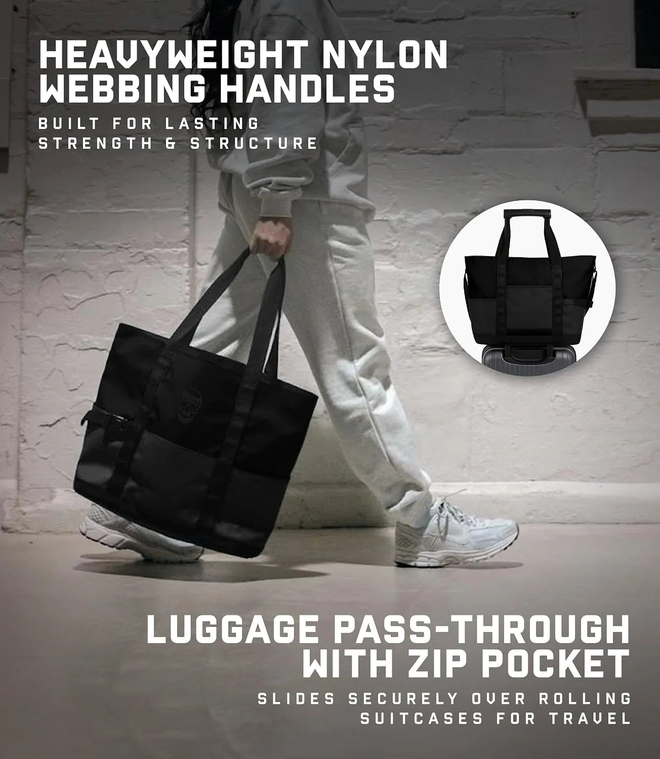 Gymreapers Laptop Tote Bag for Women - 22.5L Waterproof Tote Bag with Zipper for Travel & Gym
