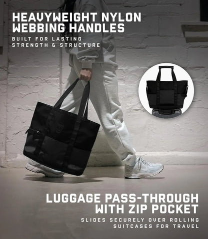 Gymreapers Laptop Tote Bag for Women - 22.5L Waterproof Tote Bag with Zipper for Travel & Gym