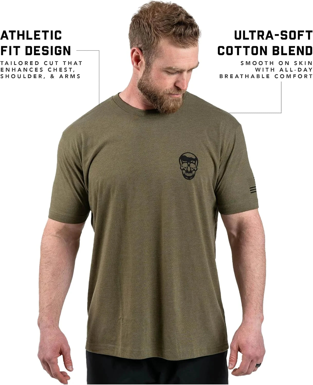 Gymreapers Valor Moisture Wicking T-Shirts for Men - Short Sleeve Workout Gym Shirts - Running Athletic Tees & Dry Fit Tshirt