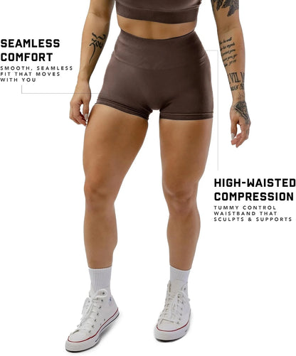 Gymreapers Athletic Shorts for Women - Seamless Butt Lifting Tummy Control Running Shorts for Yoga, Biker, Gym Workout Squat