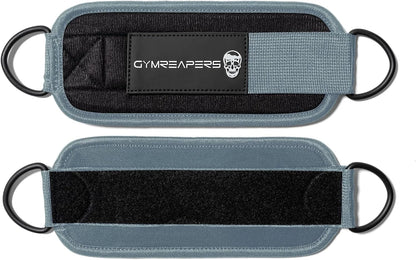 Gymreapers Ankle Straps For Cable Machine Kickbacks, Glute Workouts, Lower Body Exercises - Adjustable Leg Straps with Neoprene Padding