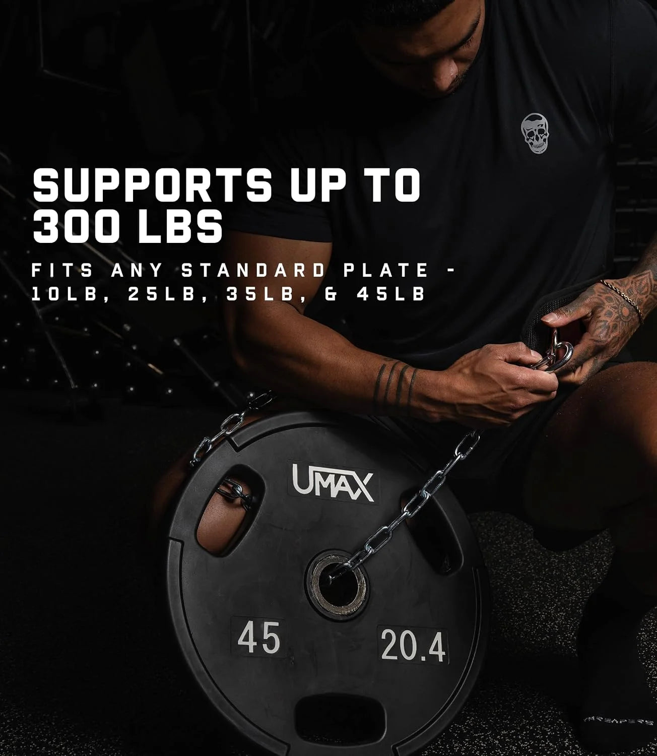 Gymreapers Dip Belt With Chain For Weightlifting, Pull Ups, Dips - Heavy Duty Steel Chain For Added Weight Training