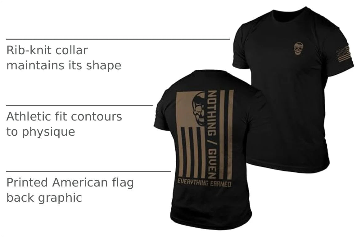 Gymreapers Valor Moisture Wicking T-Shirts for Men - Short Sleeve Workout Gym Shirts - Running Athletic Tees & Dry Fit Tshirt
