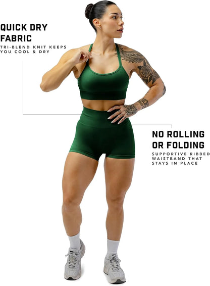 Gymreapers Athletic Shorts for Women - Seamless Butt Lifting Tummy Control Running Shorts for Yoga, Biker, Gym Workout Squat