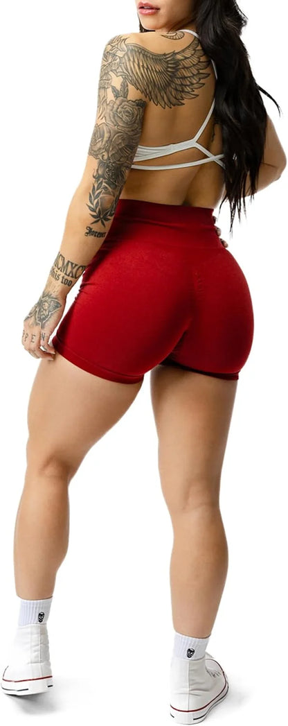 Gymreapers Infinity Seamless Workout Shorts High Waist Biker Shorts for Women Athletic Gym Running Pilates Yoga Sport Short
