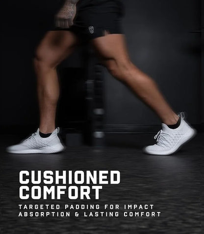 Gymreapers Ankle Socks for Men & Women (6-Pack) – Moisture-Wicking Black & White Breathable Cotton Athletic Socks