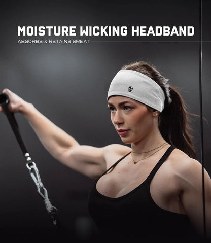 Gymreapers Workout Headbands for Men & Women-Comfortable Sweat Absorbing Band to Keep Hair Back During Running Sports Gym Cycling and Outdoor Activities