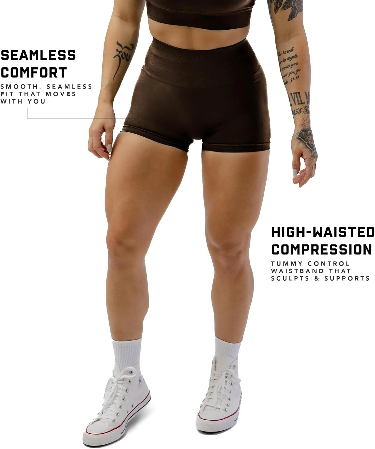 Gymreapers Athletic Shorts for Women - Seamless Butt Lifting Tummy Control Running Shorts for Yoga, Biker, Gym Workout Squat