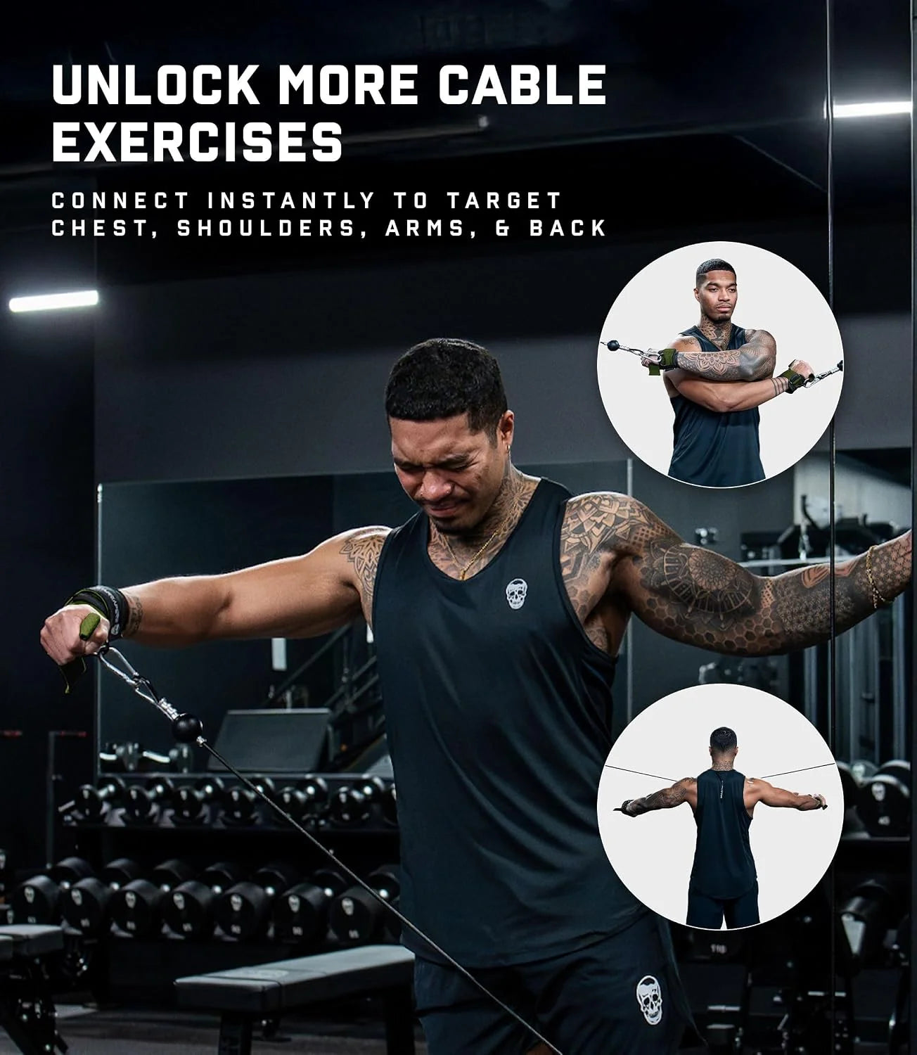 Gymreapers GripLink Lifting Straps – Heavy Duty D-Ring Weight Lifting Wrist Straps with Anti-Slip Silicone Grip Beads, Adjustable Support for Deadlifts, Powerlifting, Cable Machines & Gym Training