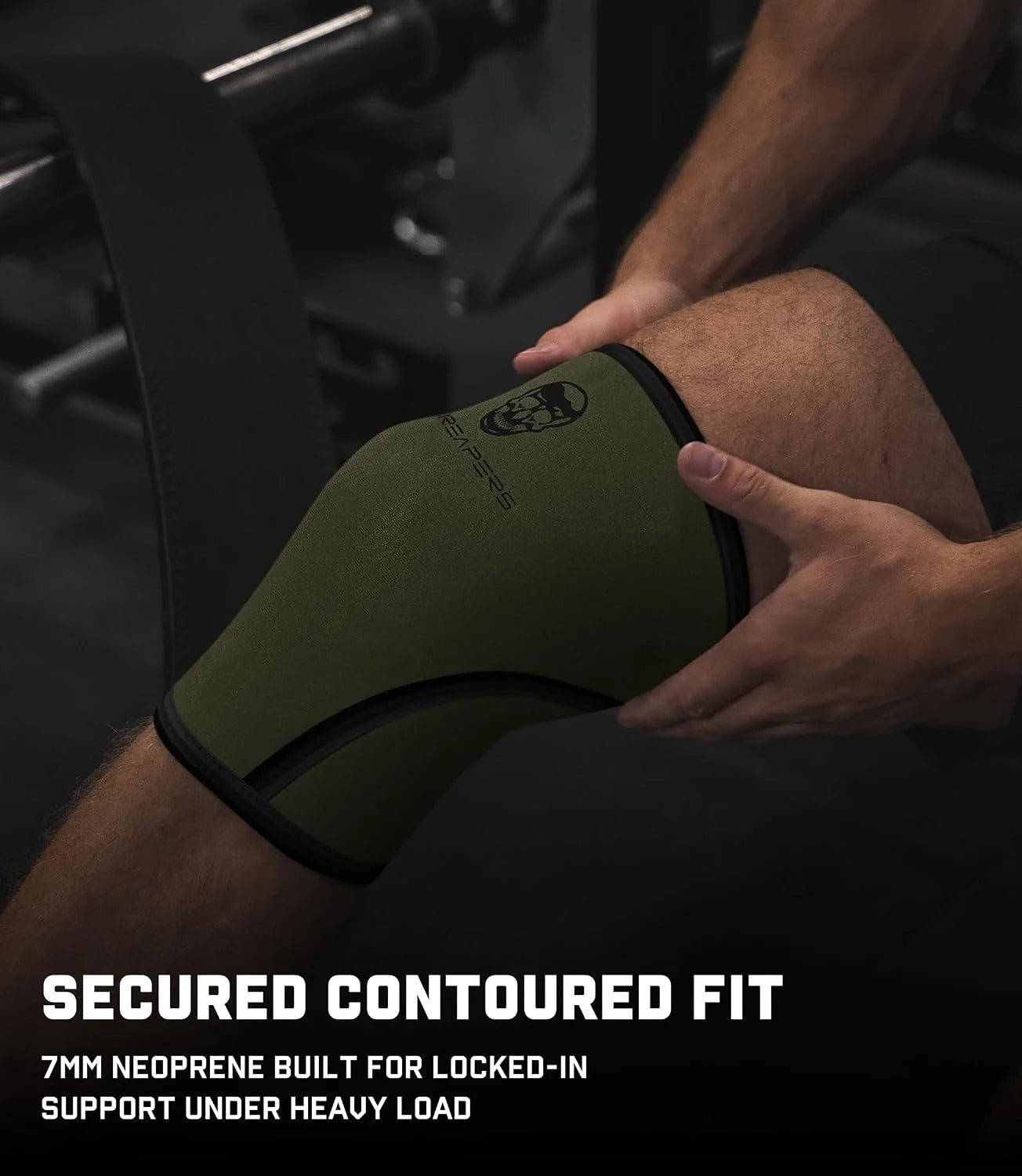 Knee Sleeves (1 Pair) Free Gym Bag - Knee Sleeve & Compression Brace for Squats, Fitness, Weightlifting, and Powerlifting - Gymreapers 7MM Sleeve Pair - For Men & Women - 1 Year Warranty (Small)