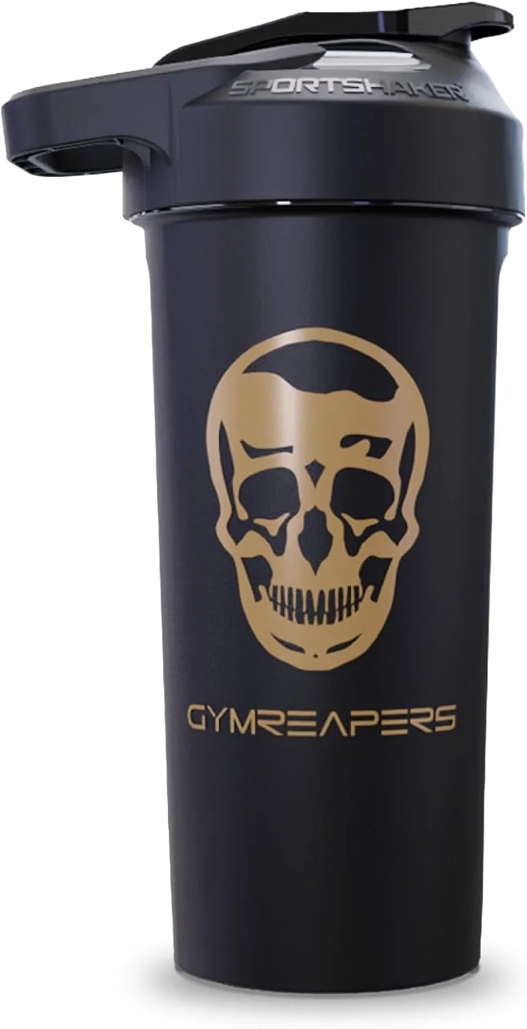 Gymreapers 27oz Shaker Bottle – BPA-Free Protein Shaker Cup with Leak-Proof Screw Cap – Dishwasher Safe Pre Workout Drink Bottle for Gym, Supplements, Smoothies – Made in USA