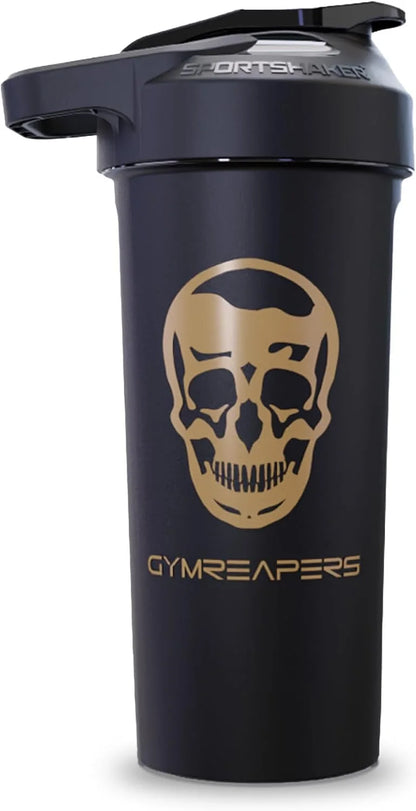 Gymreapers 27oz Shaker Bottle – BPA-Free Protein Shaker Cup with Leak-Proof Screw Cap – Dishwasher Safe Pre Workout Drink Bottle for Gym, Supplements, Smoothies – Made in USA