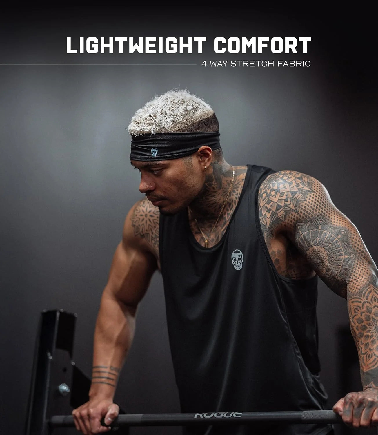 Gymreapers Workout Headbands for Men & Women-Comfortable Sweat Absorbing Band to Keep Hair Back During Running Sports Gym Cycling and Outdoor Activities