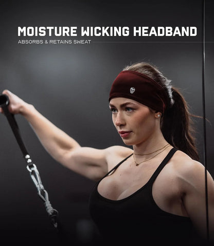 Gymreapers Workout Headbands for Men & Women-Comfortable Sweat Absorbing Band to Keep Hair Back During Running Sports Gym Cycling and Outdoor Activities
