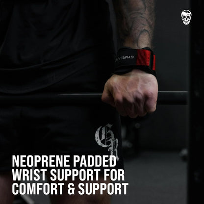 Gymreapers Weight Lifting Grips (Pair) for Heavy Powerlifting, Deadlifts, Rows, Pull Ups, with Neoprene Padded Wrist Wraps Support and Strong Rubber Gloves or Straps for Bodybuilding